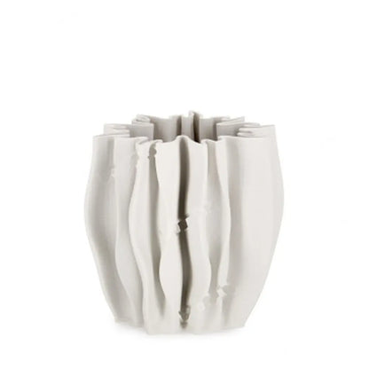 Vaso Osaki tondo bianco H22 cm