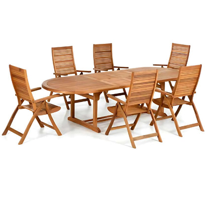 Table extensible Texas en eucalyptus 200-245-290 cm x 110 h