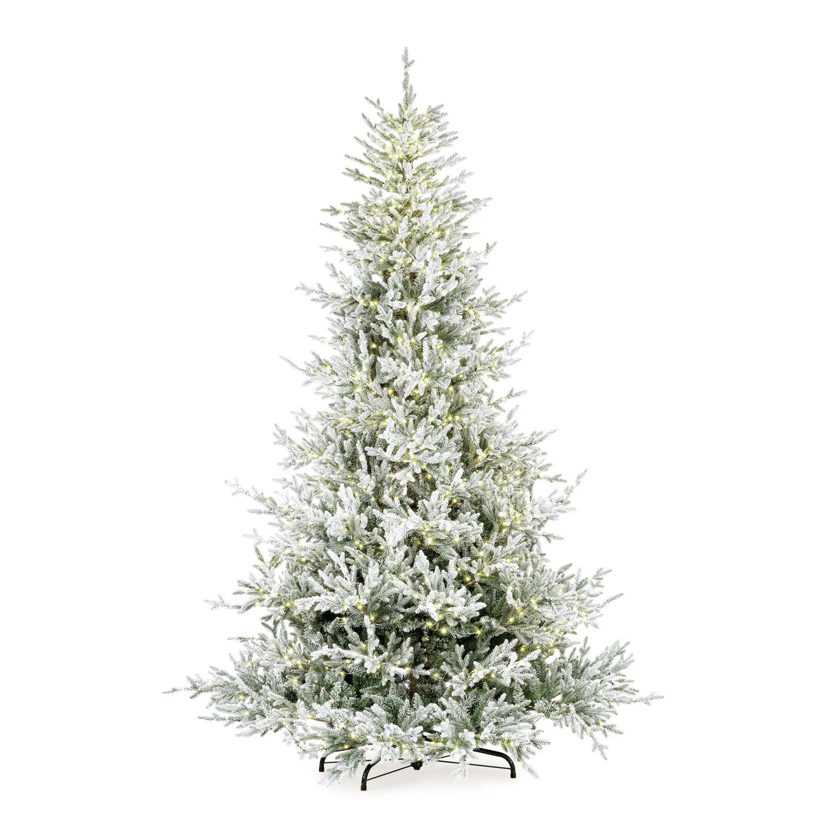 Albero di Natale Hopkins innevato H180 cm con 900 micro LED