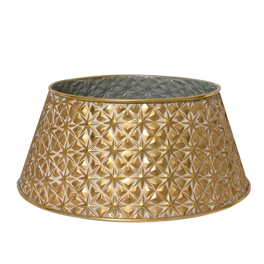 Copribase per albero di Natale in ferro oro antico Ø57 × H25 cm