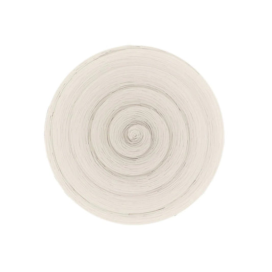 Piatto piano white Memento Table in ceramica dipinta a mano Ø 27,5 cm