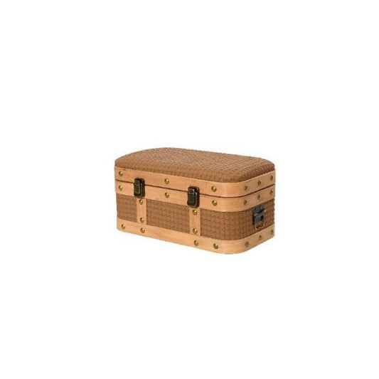 Baule decorativo in MDF color brandy 39 × 22 × H19 cm