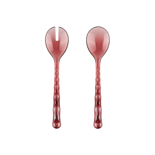 Couverts à salade Vanity mauve 27,5x6,3 cm