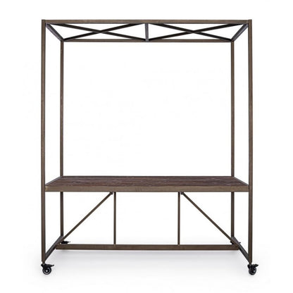 Tavolo industriale espositore con tetto 180x220h cm