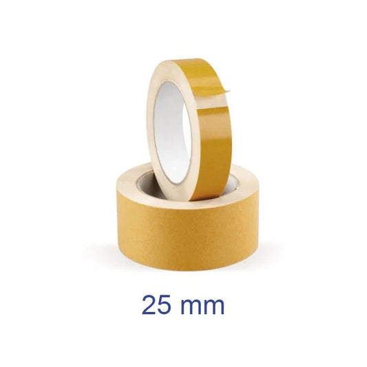Ruban polypropylène double face 25 mm x 25 m