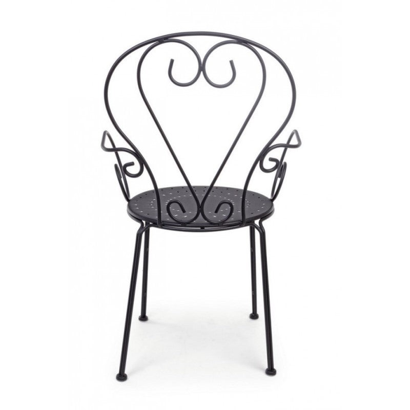 Chaise de jardin Etienne en acier 49x49xh89 cm