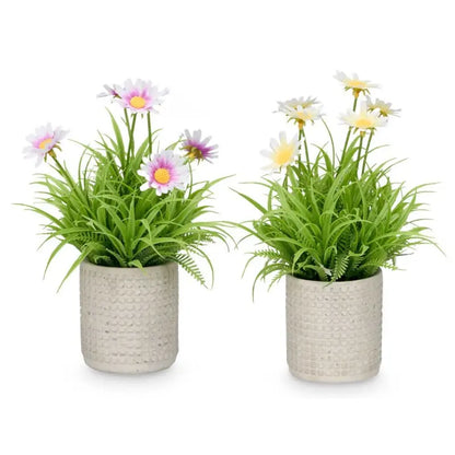 Vase en ciment pour fleurs 16 x 16 x 22 h couleurs assorties