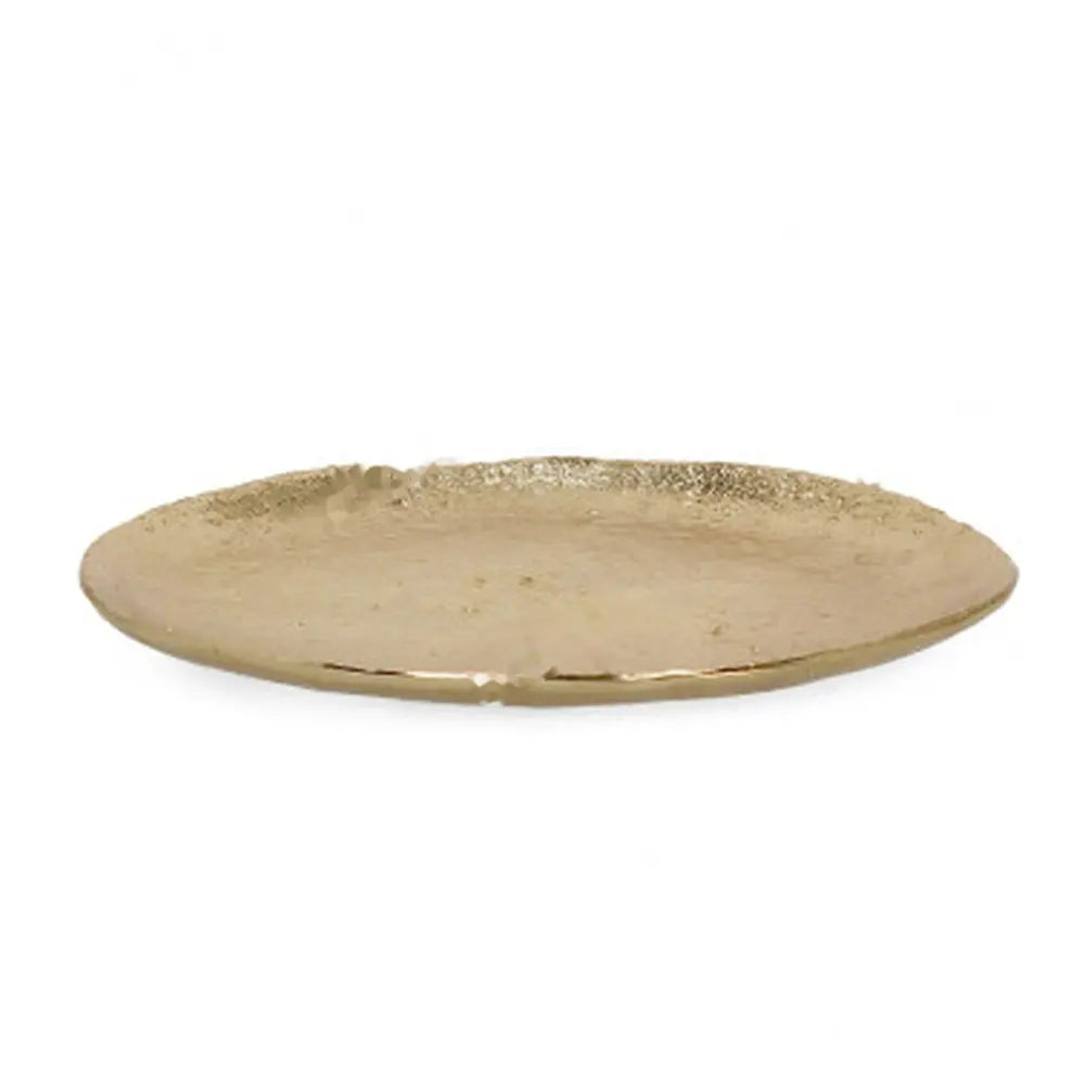 Vassoio decorativo Indhur tondo oro Ø28 × H1,5 cm