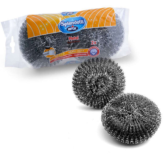 Lot de 2 éponges en acier galvanisé