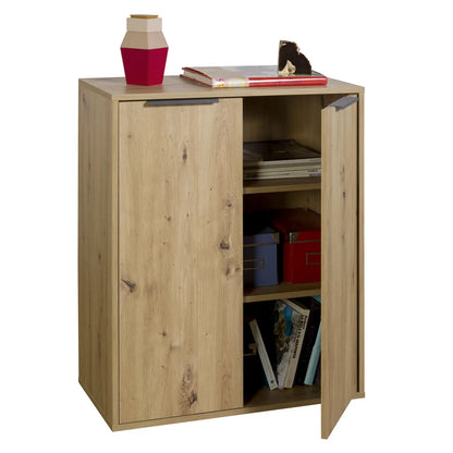 Armoire avec 2 portes en chêne artisanal 72x35x87h cm