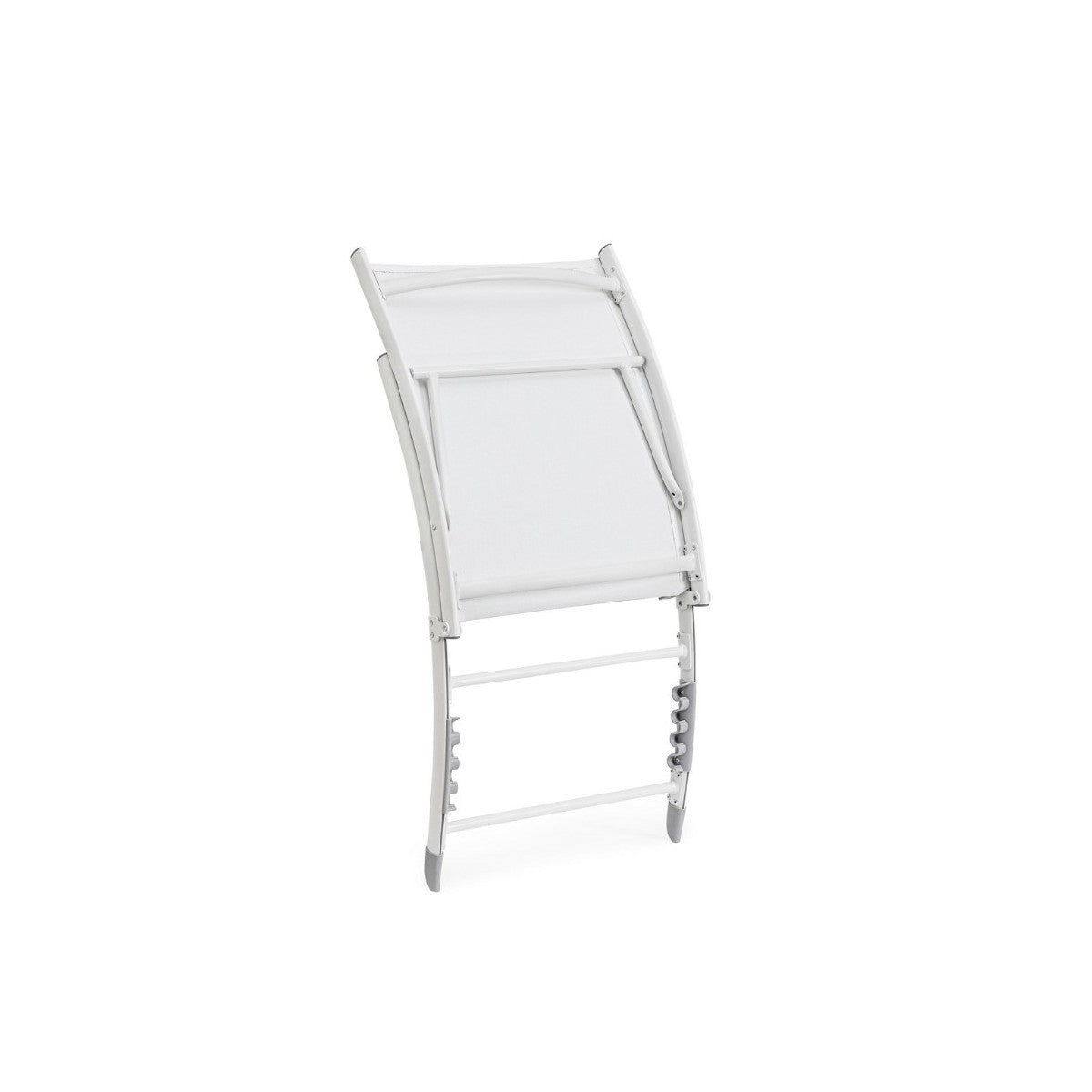 Fauteuil lounge inclinable blanc Bizzotto Taylor en aluminium et textilène 53 x 166,5 x 90 cm