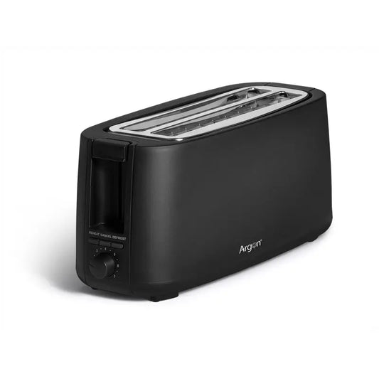 Grille-pain long noir double 1400W