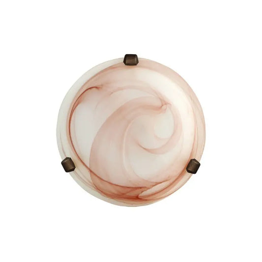 Duna plafoniera D.30 alabastro tabacco ganci bronzo
