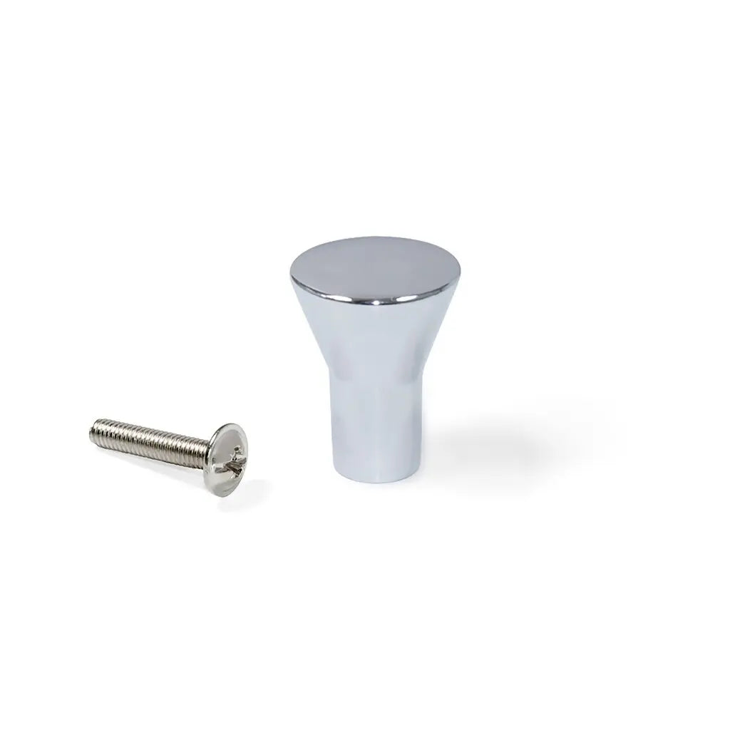 Bouton de meuble Albal D16 mm, Zamak, Chrome poli