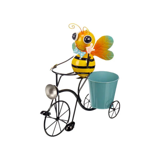 Cache pot vélo abeille 13x31,5x35h cm