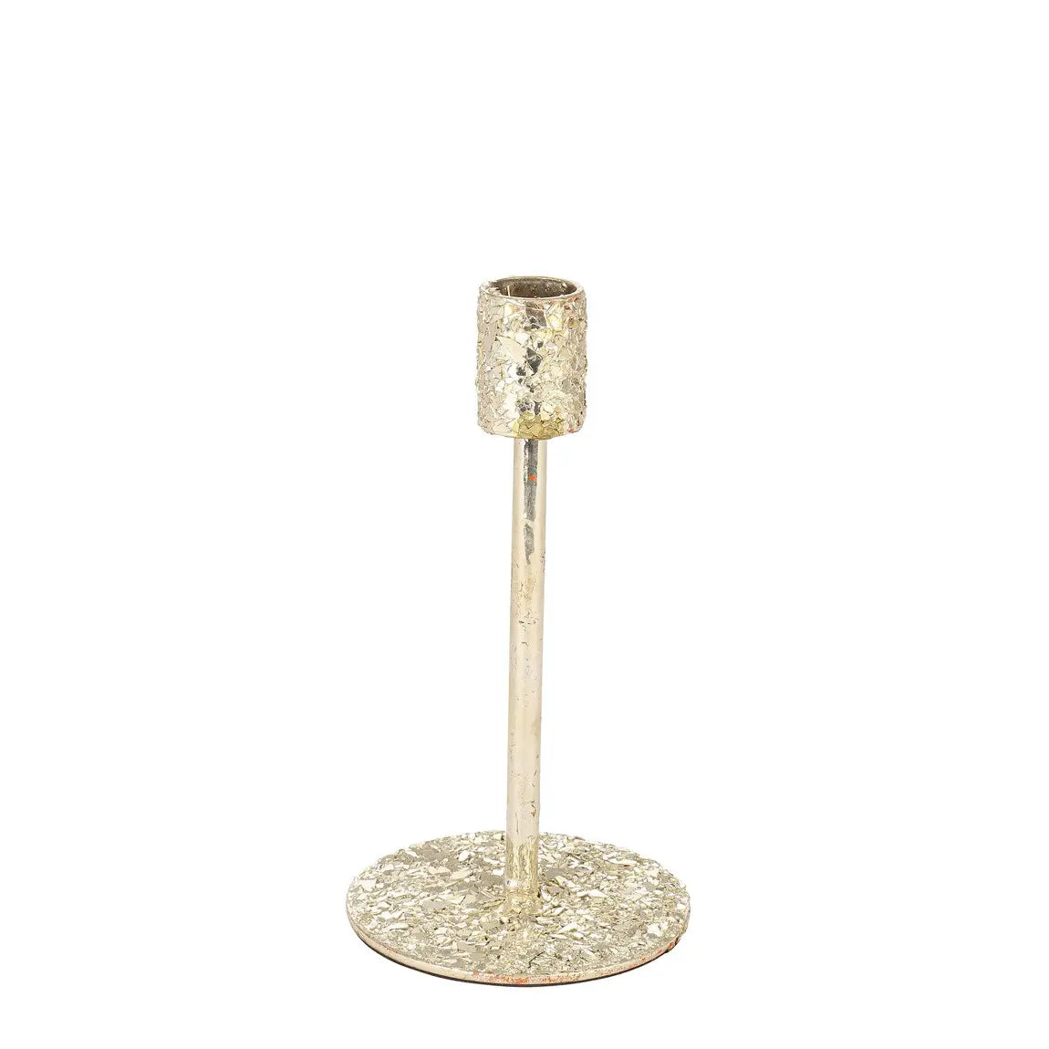 Portacandela Hadley argento H16 cm