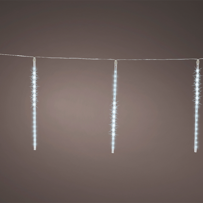 Lumières de Noël en forme de larme 216 LED 2 mètres blanc froid