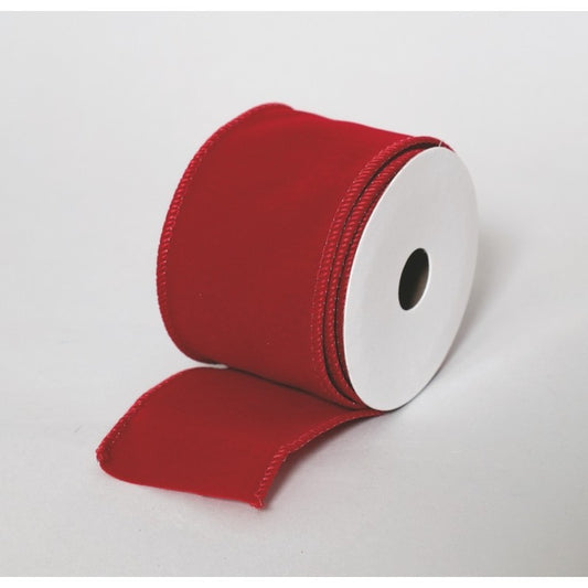 Ruban en velours rouge 63 mm × 3 m