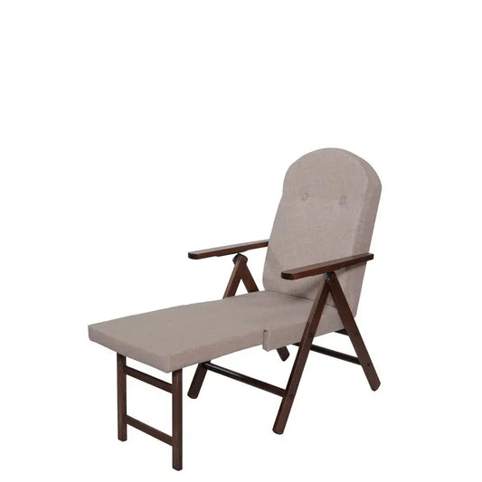 Poltrona Relax Amalfi con poggiapiedi estraibile tortora/beige