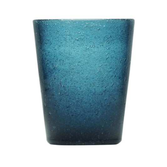 Verre à eau souvenir original bleu profond en verre soufflé 0,25L