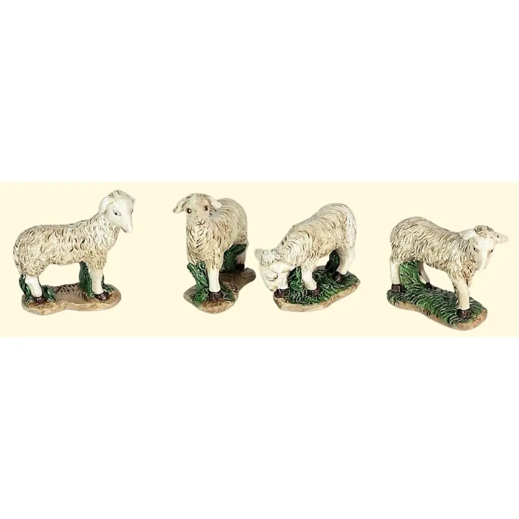 Pecora per presepe in resina 5 × 2 × H5 cm – 1 pezzo assortito