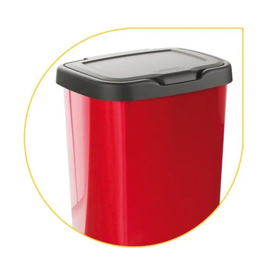 Poubelle Jive rouge L20 cm 33,2 × 25,2 × 45,8