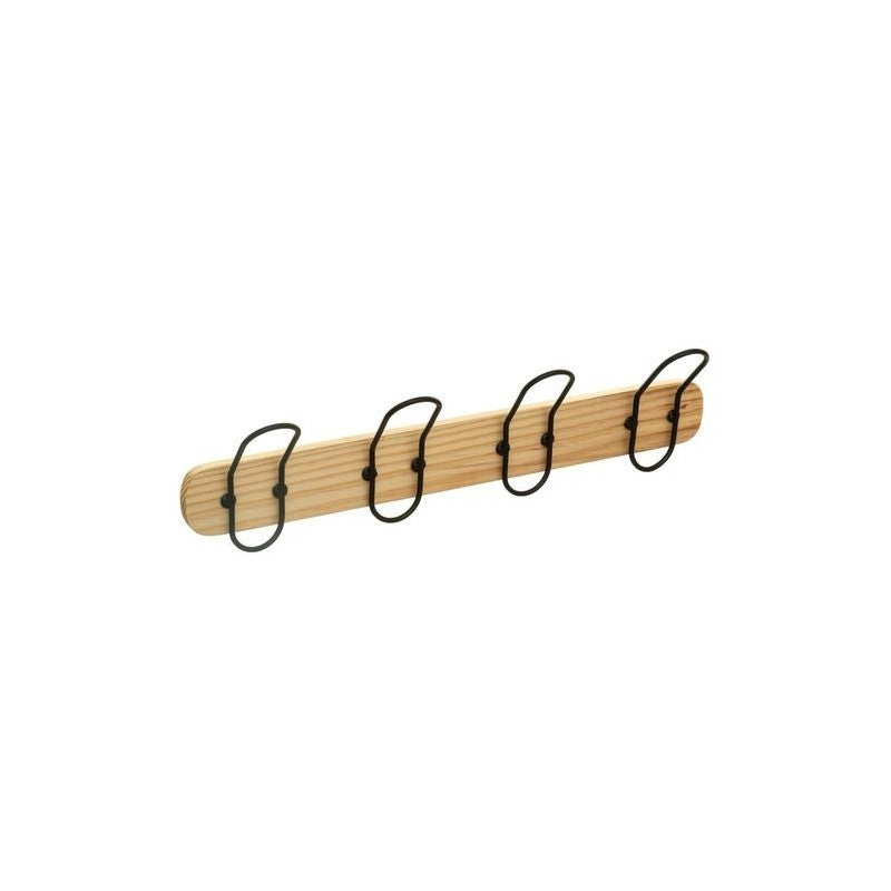 Cintre avec 4 crochets en bois
