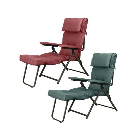 Transat rembourré 12 positions 172 x 61 x 43-106 h coloris assortis