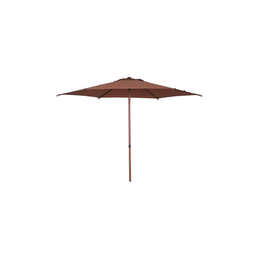 Parasol rond Soya 2,7 m en polyester acajou