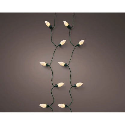 Catena luminosa LED Vintage verde e oro da esterno 19,8 m