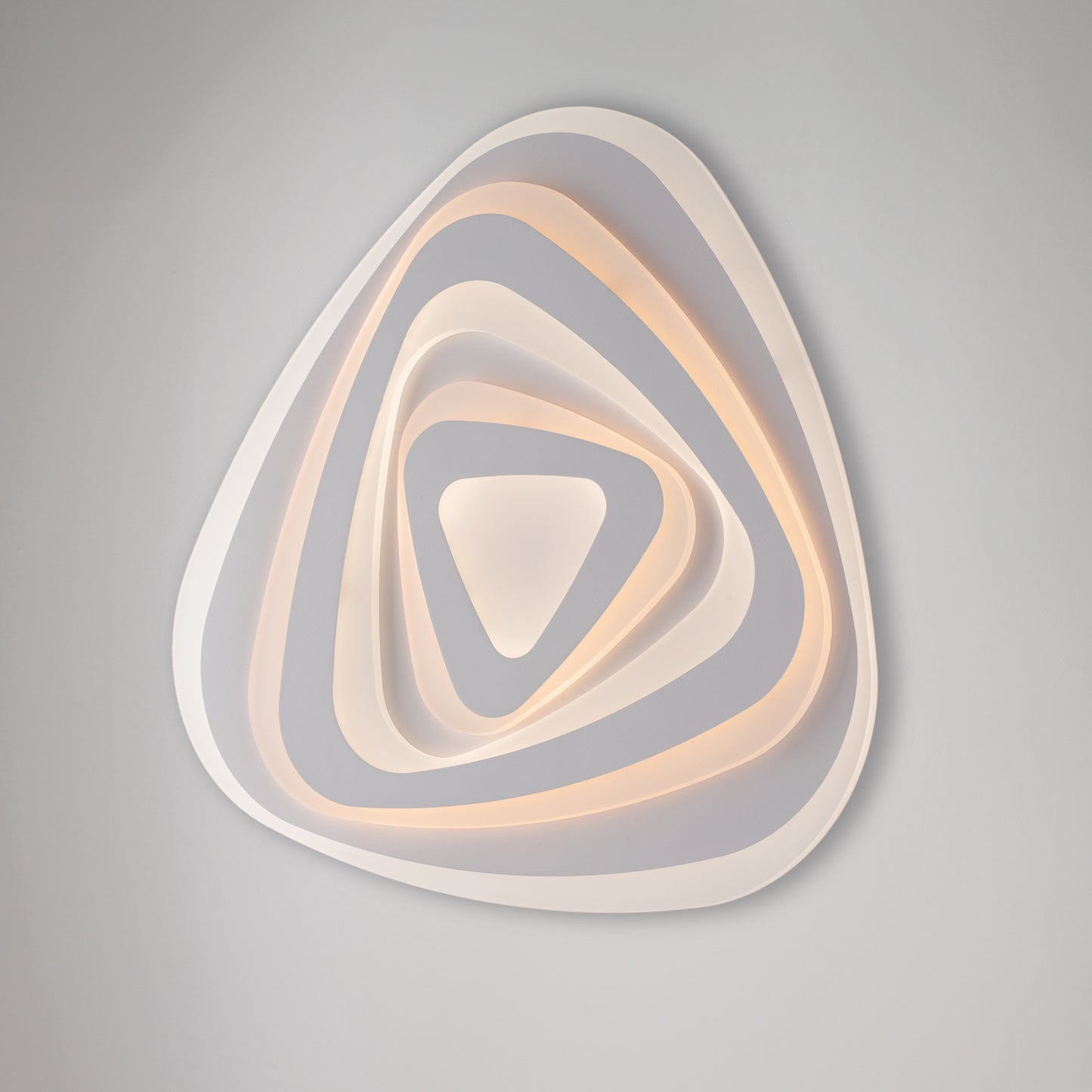 Plafoniera LED in metallo bianco/acrilico, 2 temp. col., H.5 Ø52 - M3