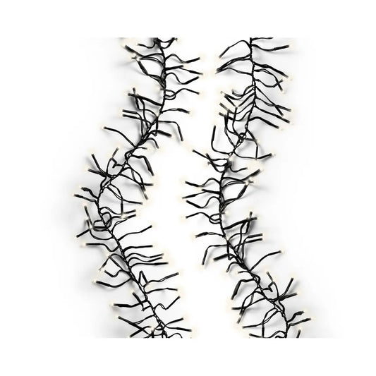 Catena luminosa LED Cluster bianco caldo da esterno 28 m