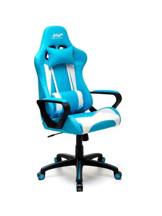 Fauteuil gaming bleu 51x48x46h cm