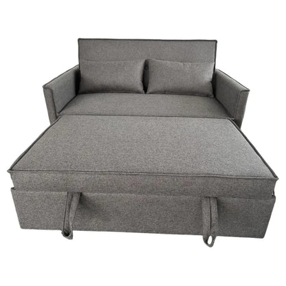 Canapé lit Steven en tissu gris foncé 130×86×80 cm