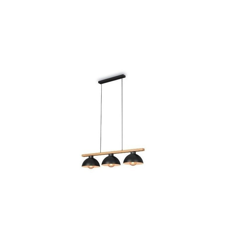 Pola3xe27 suspension 98 cm bois noir