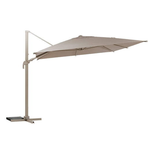 Parasol décentralisé Melhia 4 x 3 m inclinable argile lin