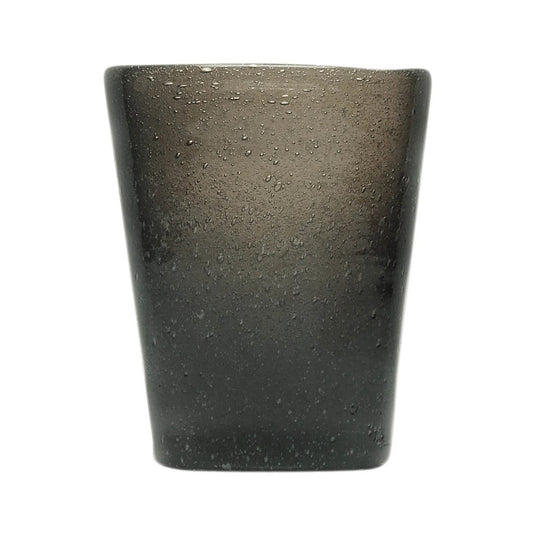 Verre à eau souvenir original noir transparent en verre soufflé 0,25L