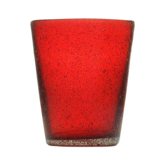 Verre à eau original souvenir rouge en verre soufflé 0,25L