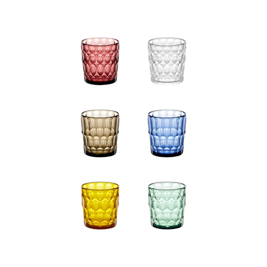 Lot de 6 verres bas Vanity Ø 8,5xh 9,2 cm 360 cc coloris assortis