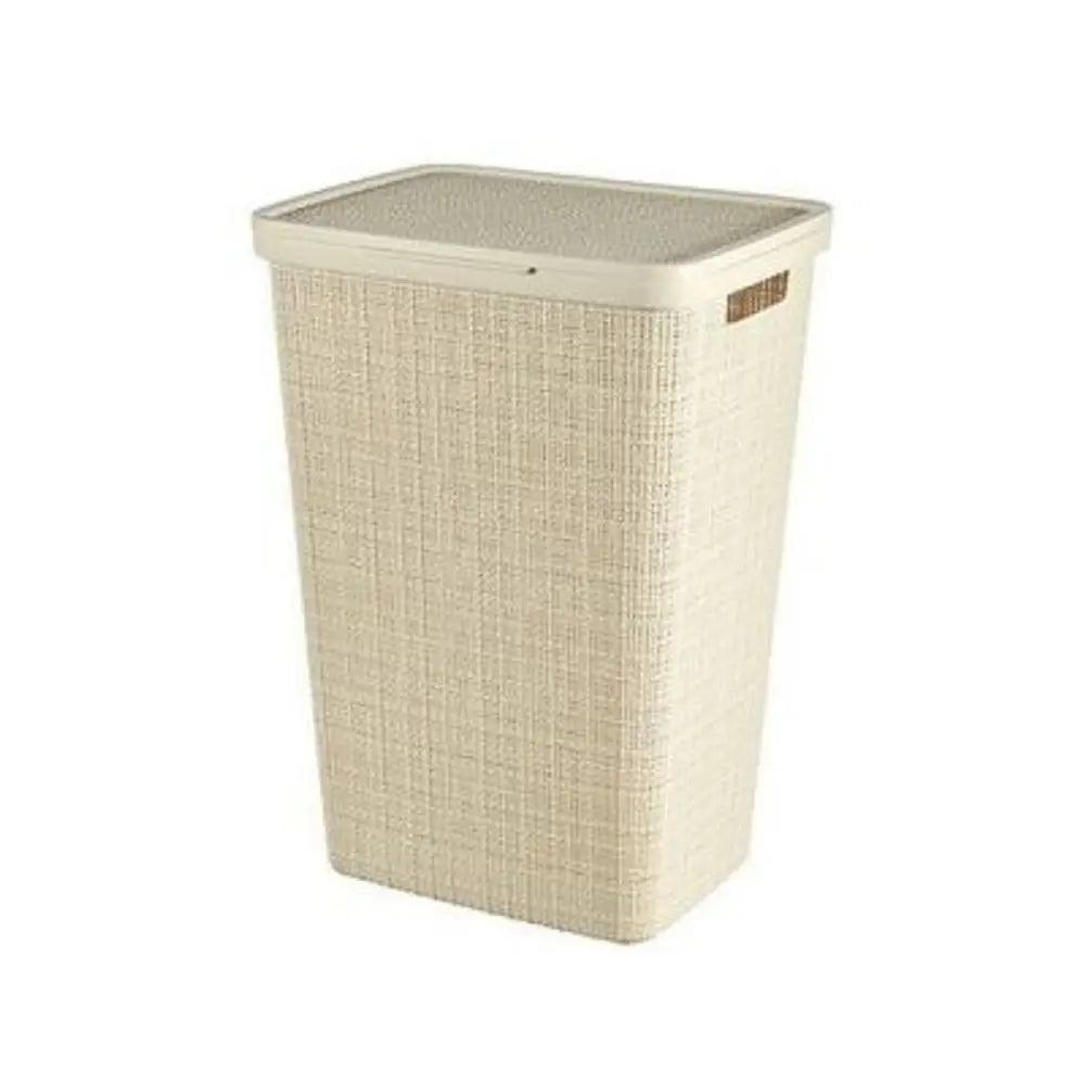 Curver Panier à linge en jute ivoire 58l cm 43x34x60 h