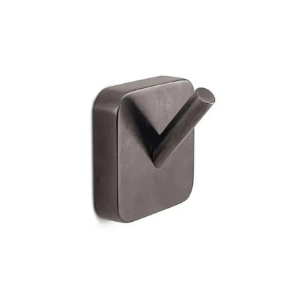 Appendiabiti bagno 2 pezzi Tonga gun metal adesivi 4,9 x 4,7 x 3,1 cm