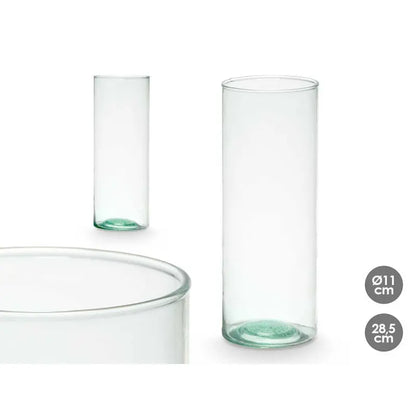 Vase en verre recyclé Ø11x28,5h