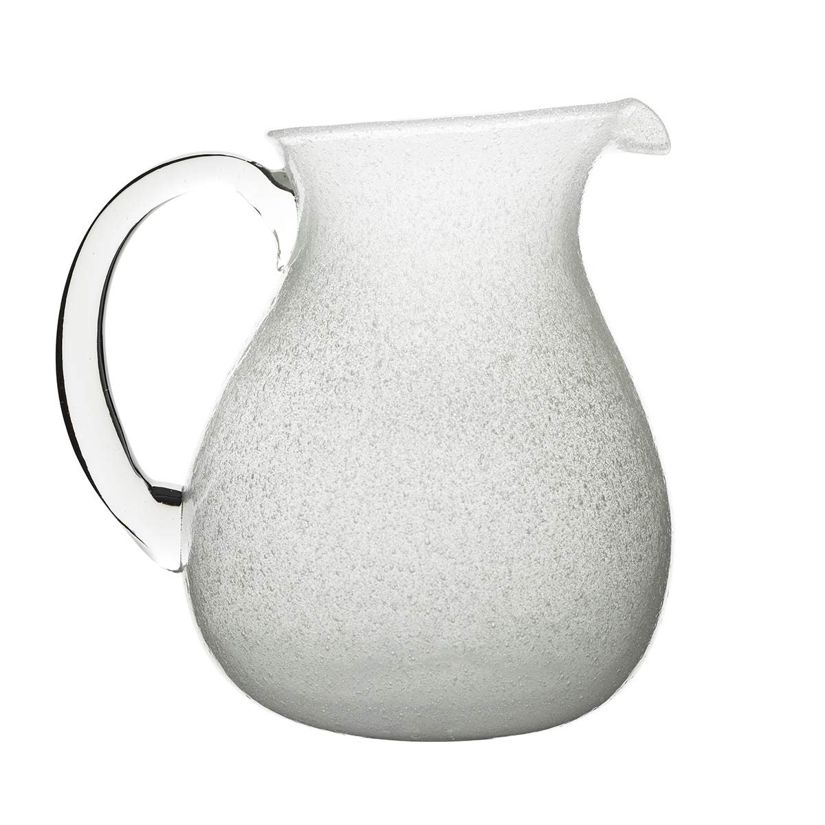 Pichet blanc transparent Memento Originale carafe en verre soufflé 1,6 L