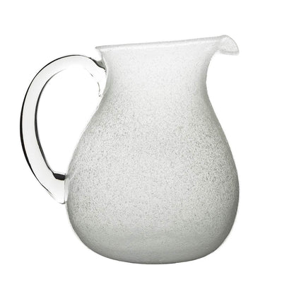 Pichet blanc transparent Memento Originale carafe en verre soufflé 1,6 L