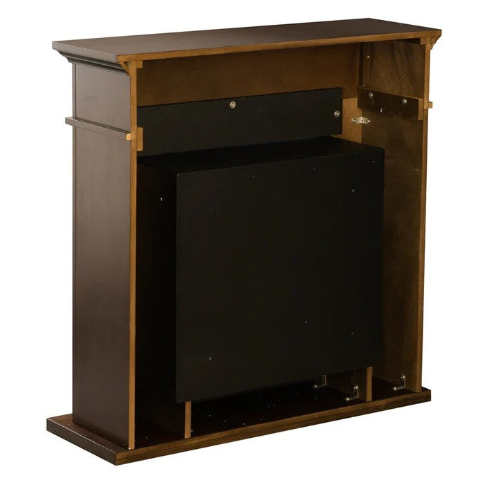 Camino a bioetanolo biocamino da terra JEFFERSON Marrone  L 89,5 x H90,5 x P28 cm