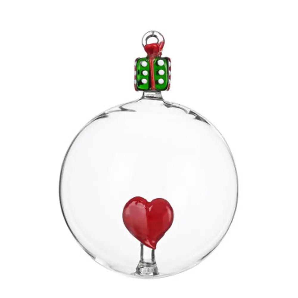 Sfera Tool in vetro con cuore e regalo Ø10 cm con confezione