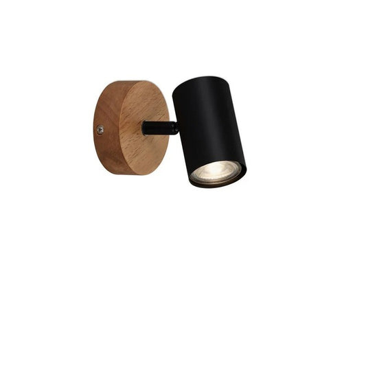 Spot Muritz GU10 9 cm noir/bois