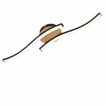 Plafonnier LED 55 cm 12w 960lm bois noir