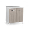 Meuble bas de cuisine Blanc avec 2 portes Orme, 80x50xH 85 cm
