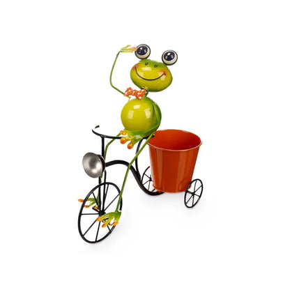 Cache-pot vélo grenouille 17x31x5x32h cm